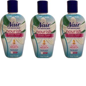 3 Nair Shower Power Hair Remover Cream Nourish Moroccan Argan Oil/Orange Blossom